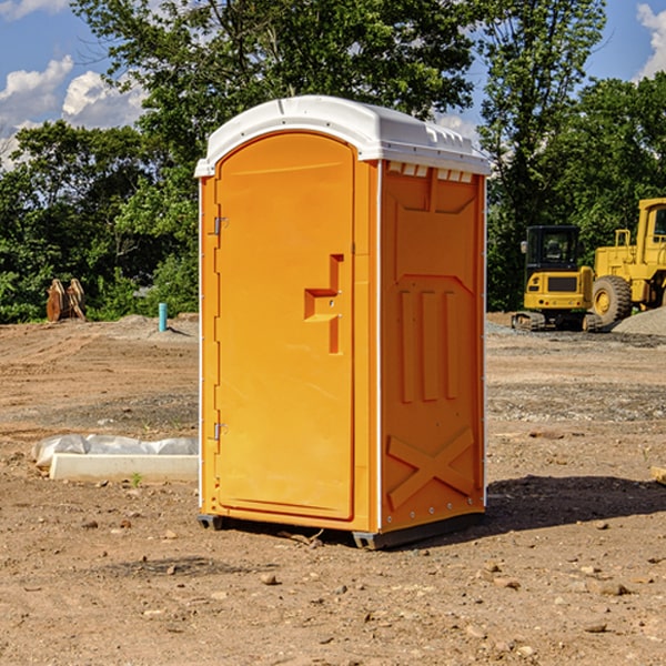 how often are the portable restrooms cleaned and serviced during a rental period in Garnett South Carolina